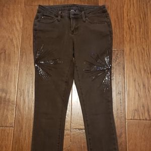 Skinny Sparkling Sequence Design Jeans